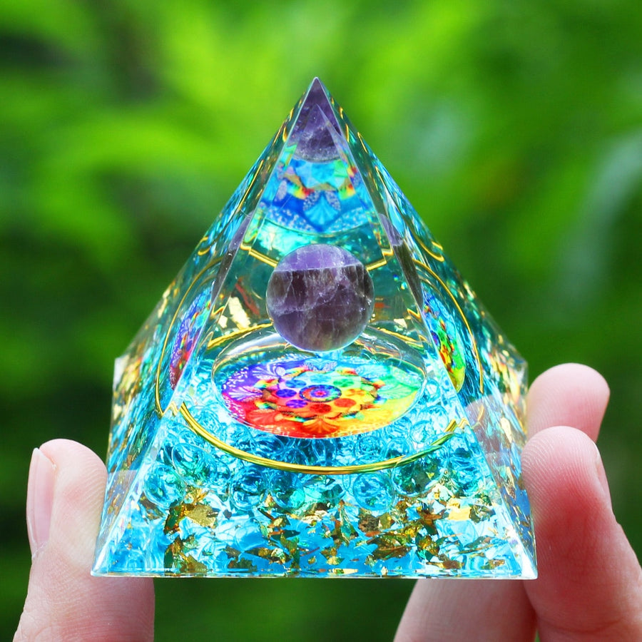 Cristais Pedra Gerador de Energia Natural Ametista Reiki Chakra Meditação