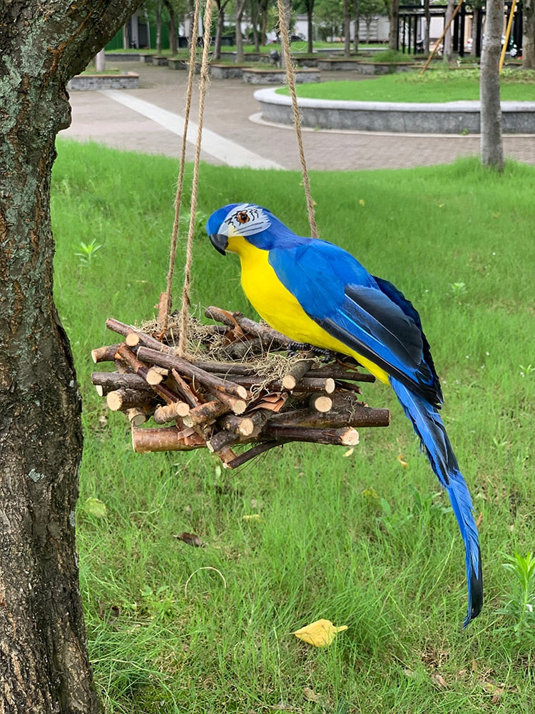 Decoração de Jardim Animal Pássaro, Papagaio artificial