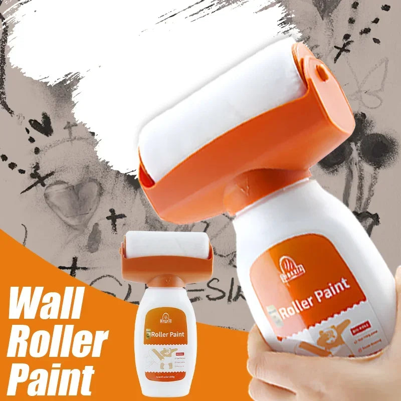 Tinta látex branca doméstica com pincel de rolo para sala de estar ferramenta de cozinha