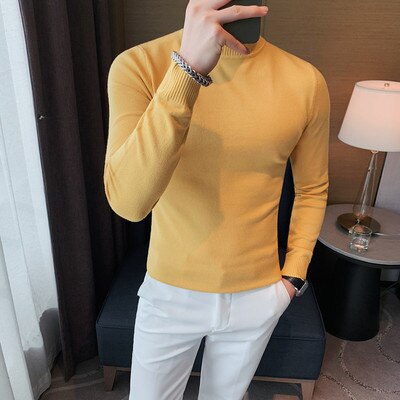 Pulôver clássico masculino de malha jumper