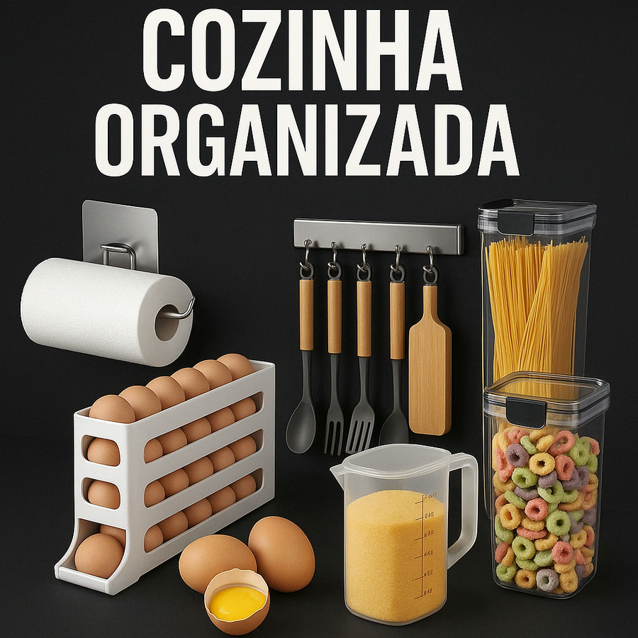 COMBO 8 - ORGANIZAÇÃO COMPLETA DA SUA COZINHA- COM 18 PRODUTOS