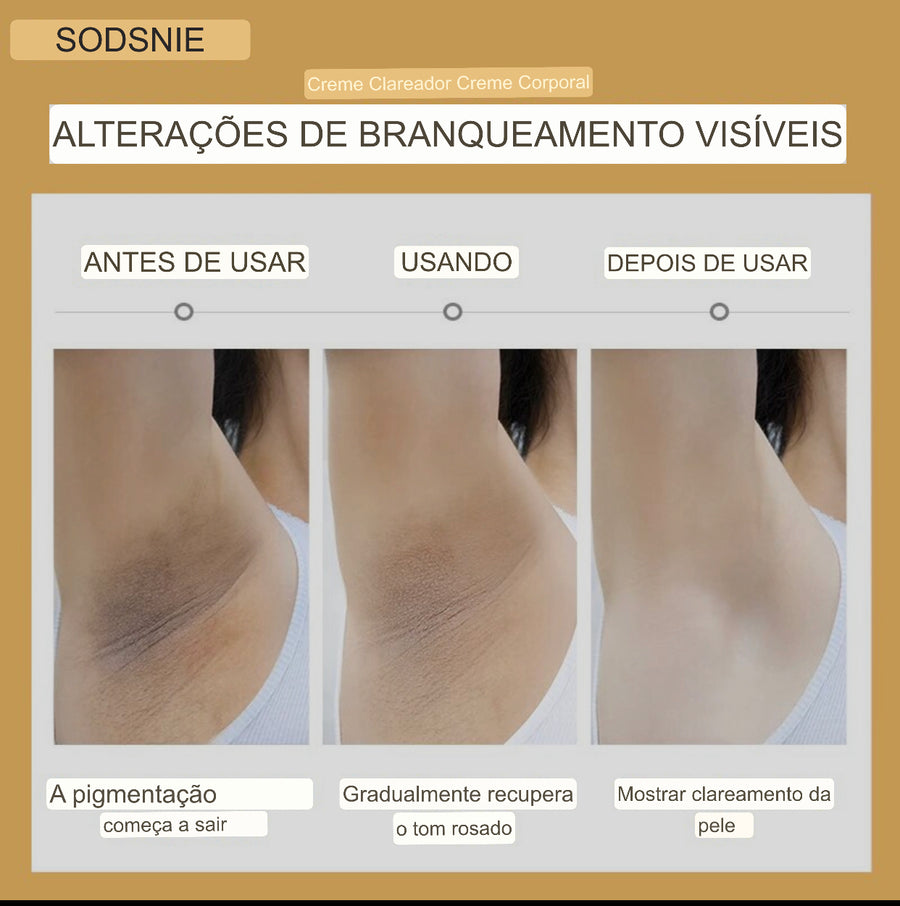 Clareador intimo e rejuvenescedor para axilas, virilha, bumbum e vagina.