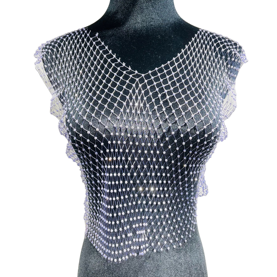 Sexy Mesh Crop Tops para mulheres