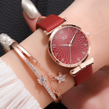 Luxo feminino pulseira relógios de quartzo