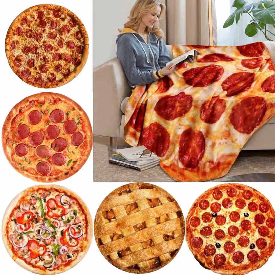 Cobertor de pizza coral quente WOSTAR  colcha de inverno