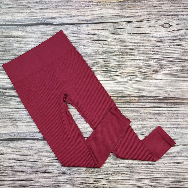 Leggings fitness com nervuras