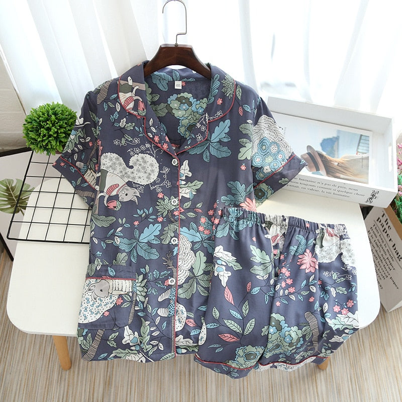 Pijama Outono/ Inverno Novo 100% viscose calças de manga comprida
