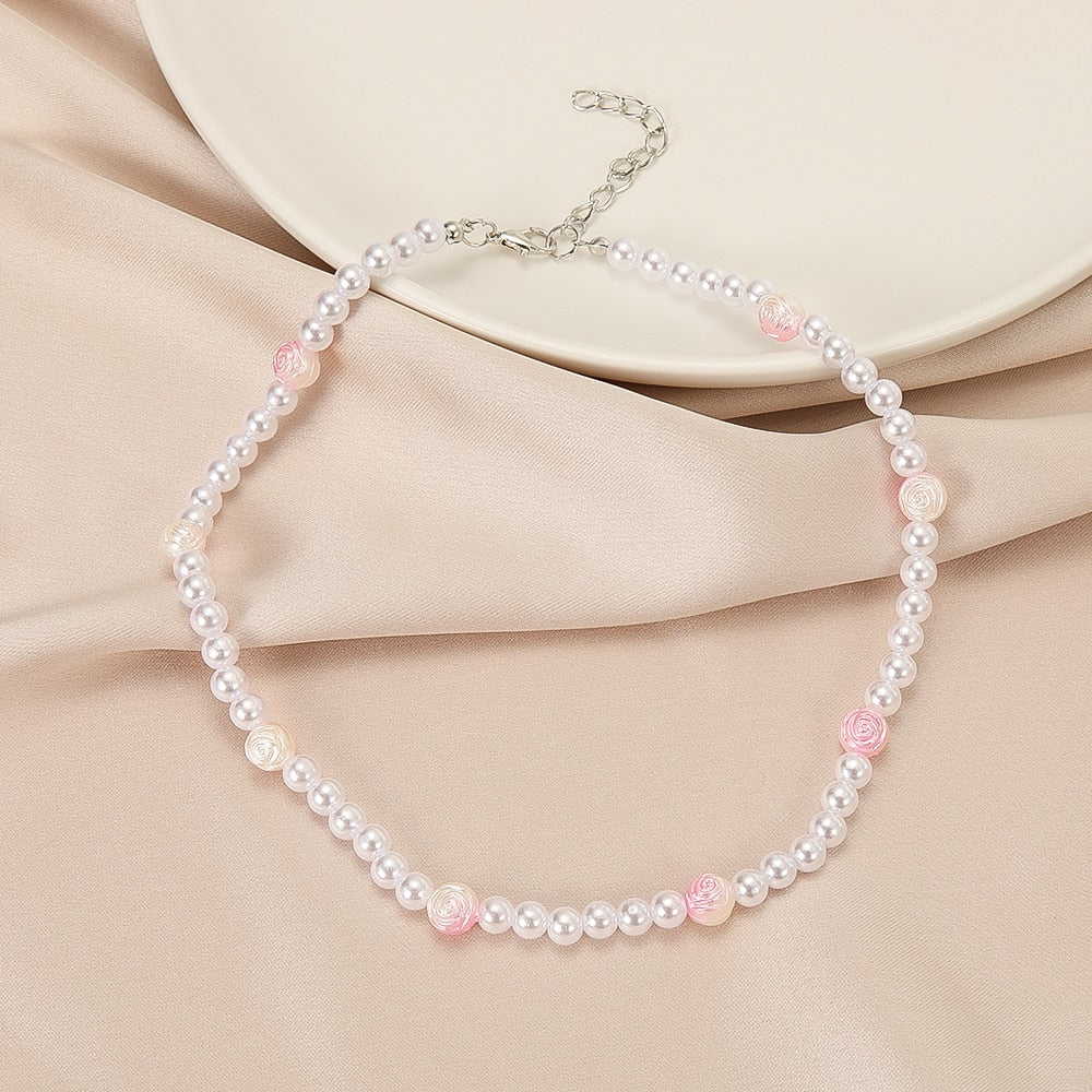 Colar de Pérolas do Amor na Moda