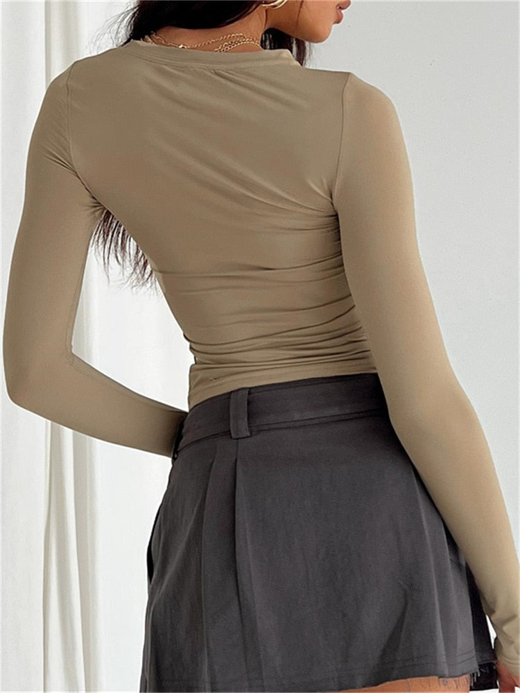 Blusa Casual Manga Longa  2023