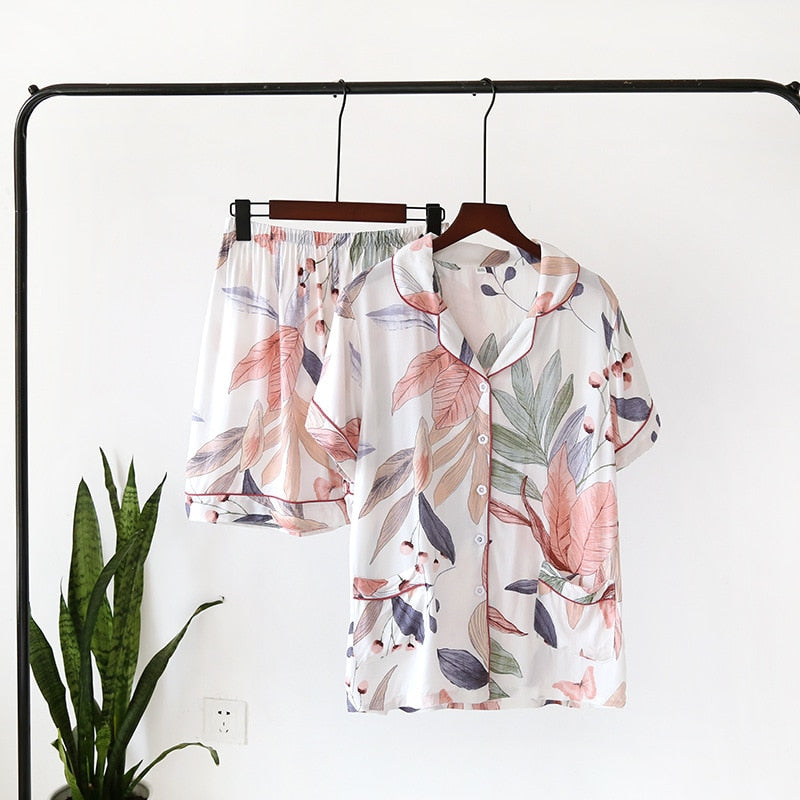 Pijama Outono/ Inverno Novo 100% viscose calças de manga comprida
