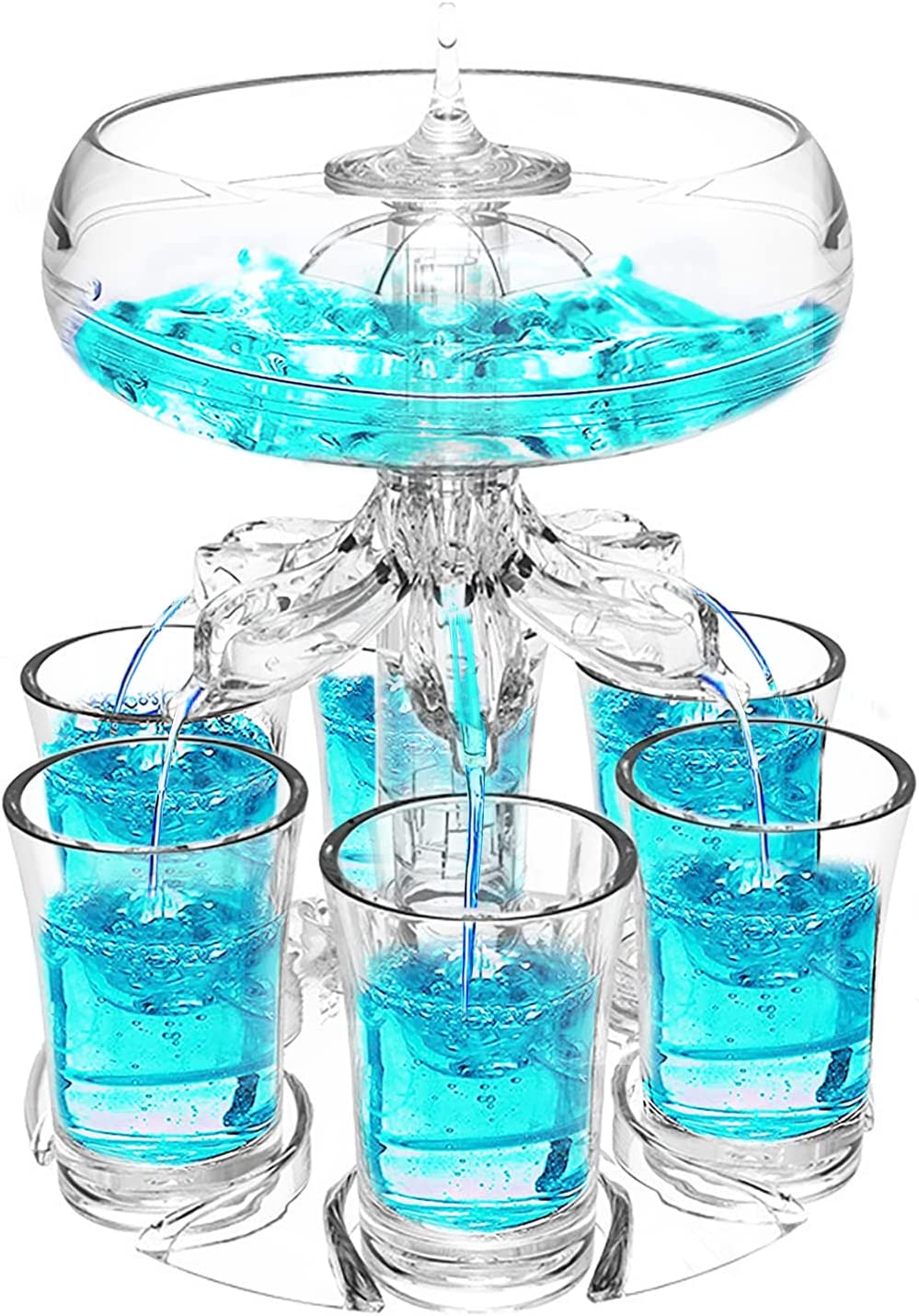 Lindo dispensador de Drink com 18 efeitos de luz  para 6 copos