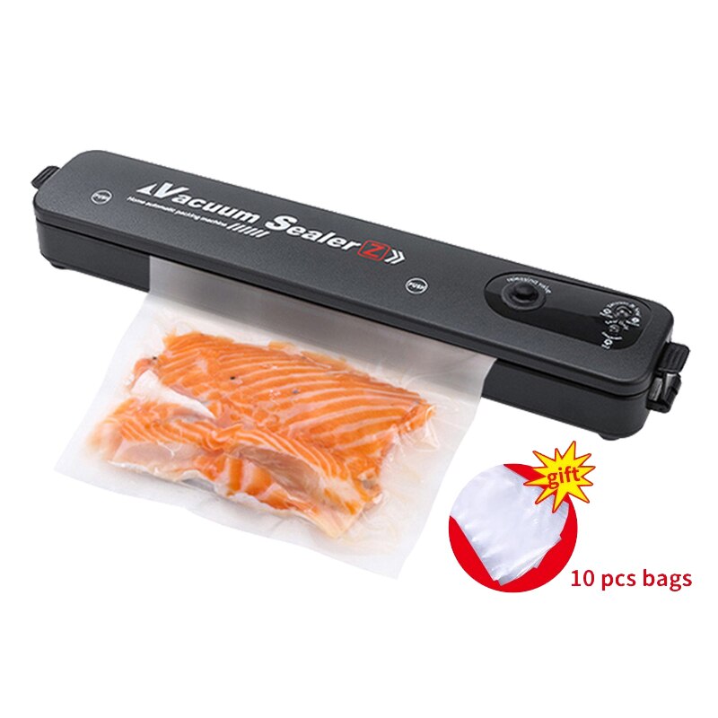 Máquina de embalagem seladora a vácuo TINTON LIFE 220V/110V com 10pcs grátis para alimentos