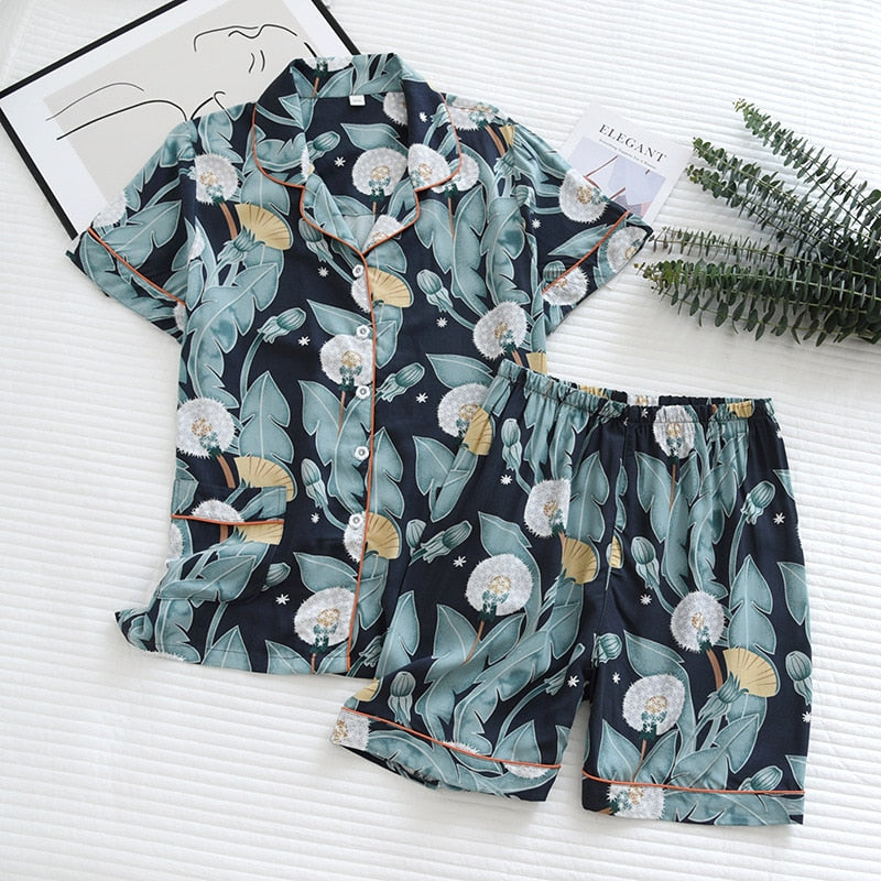 Pijama Outono/ Inverno Novo 100% viscose calças de manga comprida