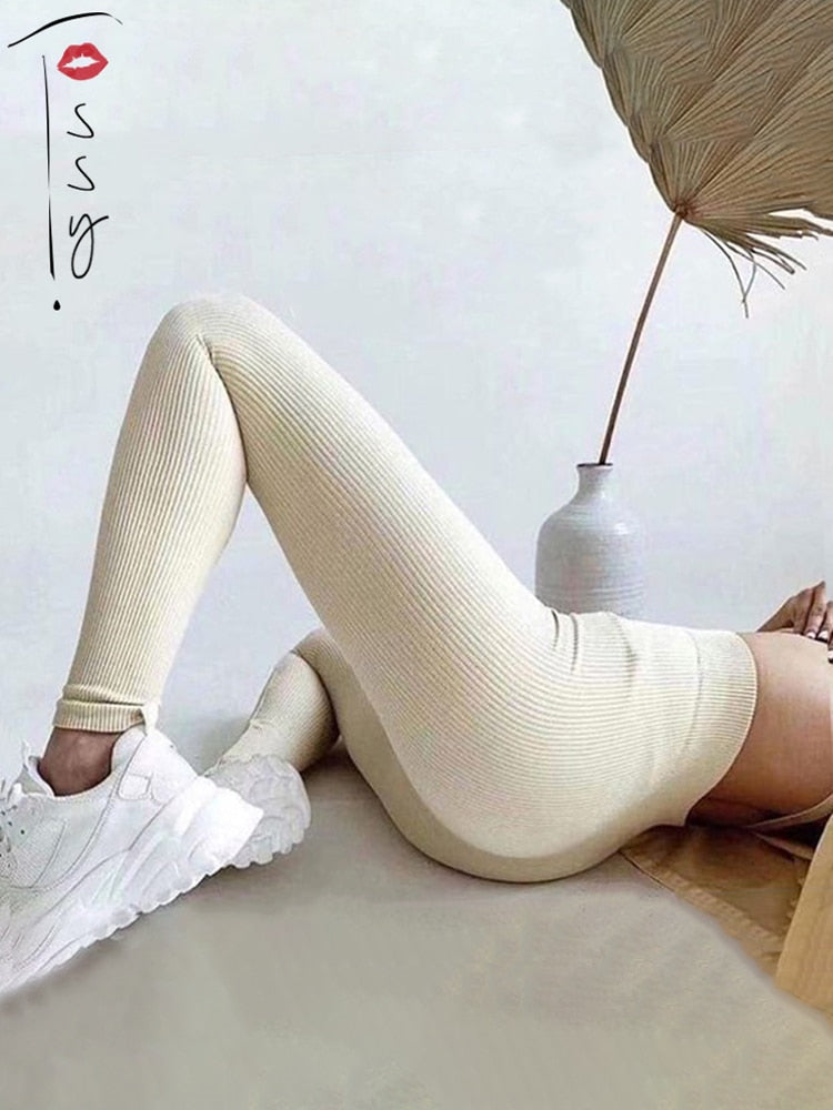 Leggings com nervuras