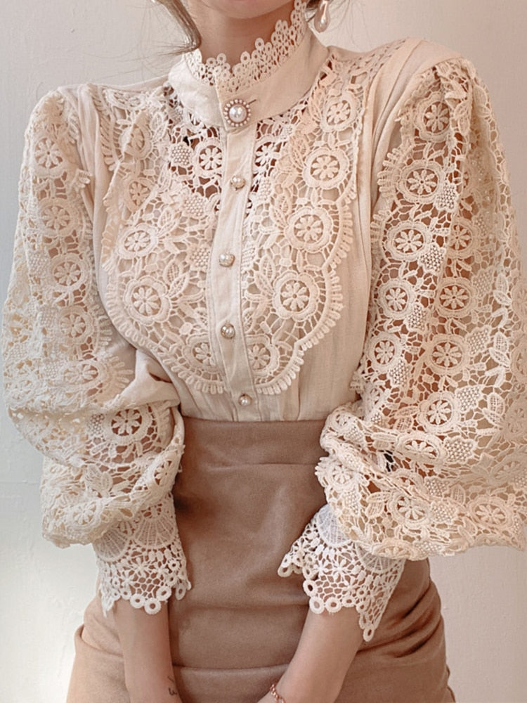 Blusa feminina sexy de renda branca
