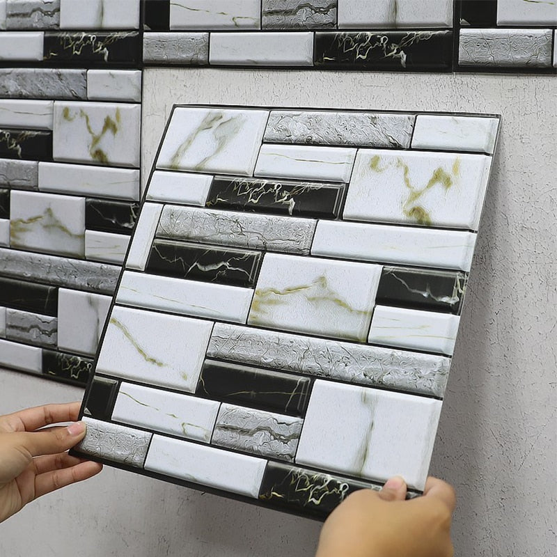 Autoadesivo azulejo 3D à prova d água