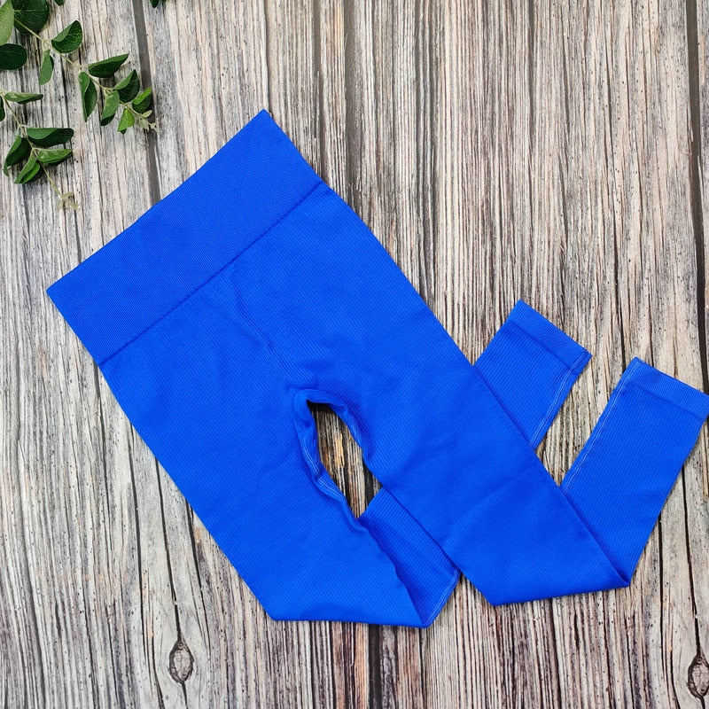 Leggings fitness com nervuras