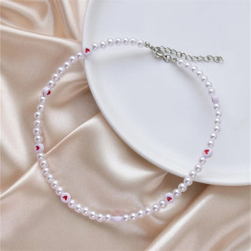 Colar de Pérolas do Amor na Moda