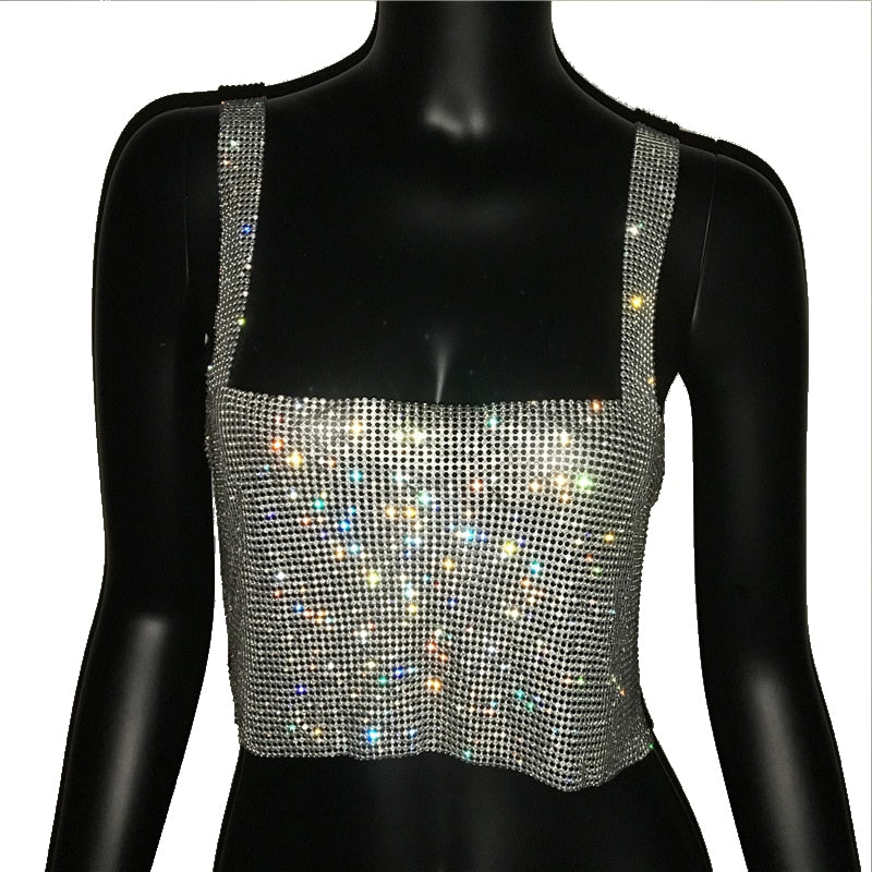 Estilosa Blusa Cropped com strass