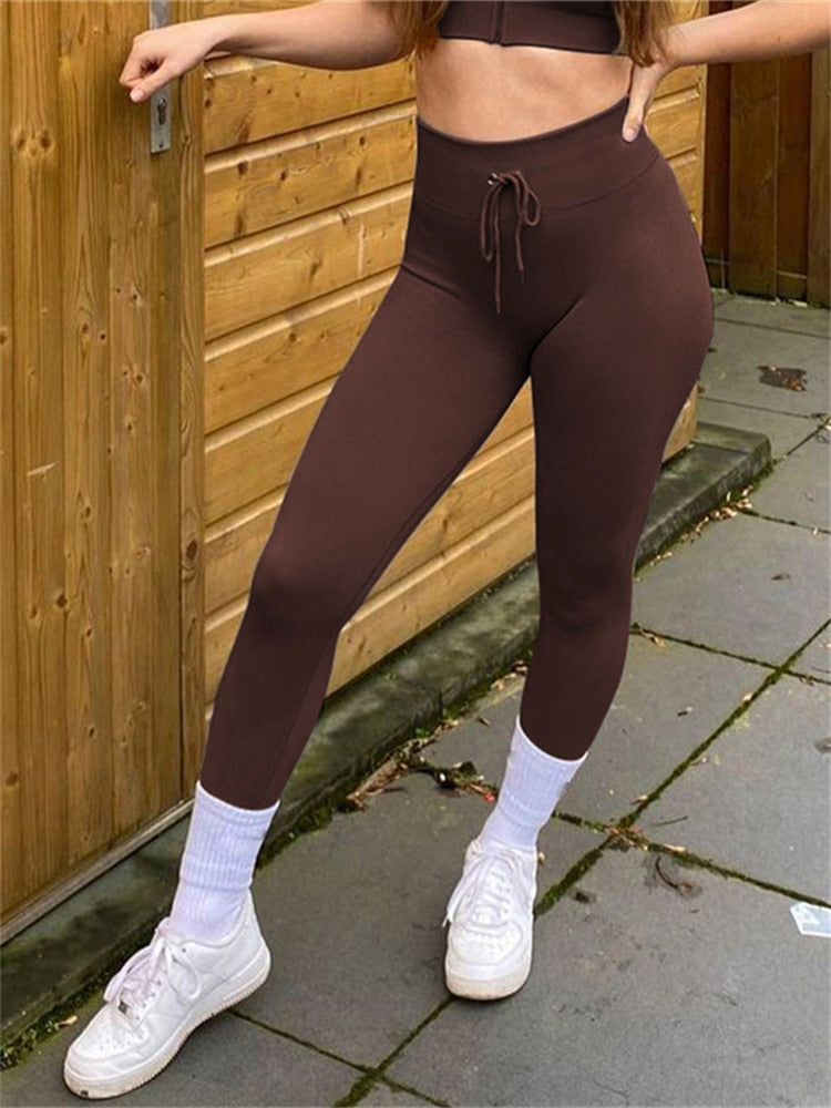 Leggings com nervuras
