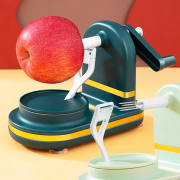 Multifuncional descascador de frutas rotativo.