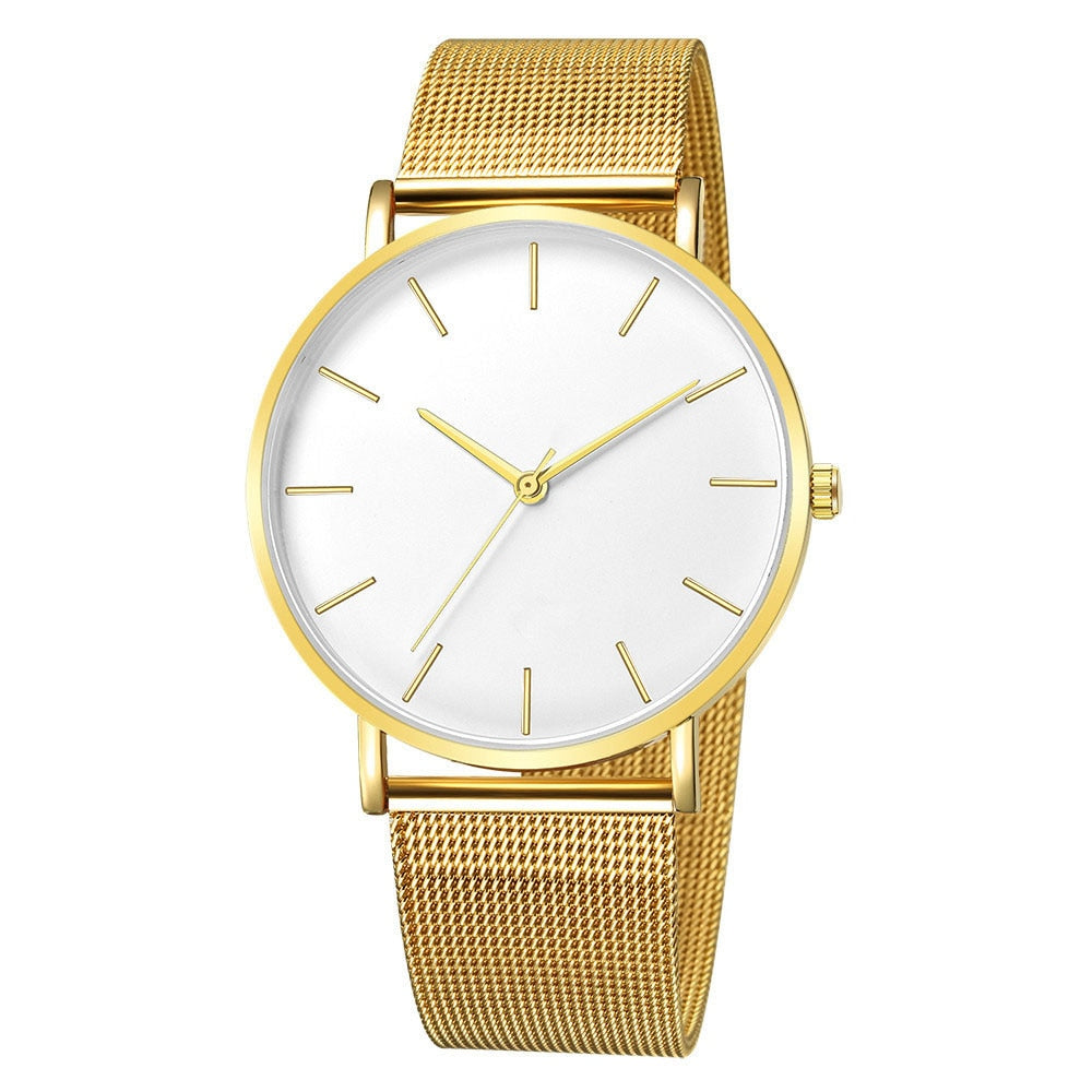 Relógio feminino ouro rosa Montre Femme