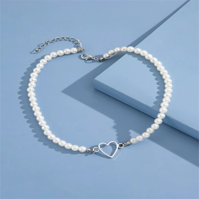 Colar de Pérolas do Amor na Moda