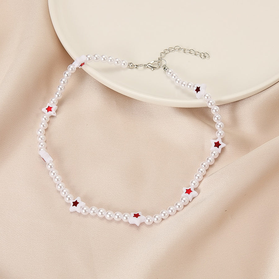 Colar de Pérolas do Amor na Moda