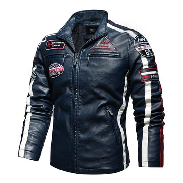 Jaqueta motociclista 2023 vintage bordado plutônio