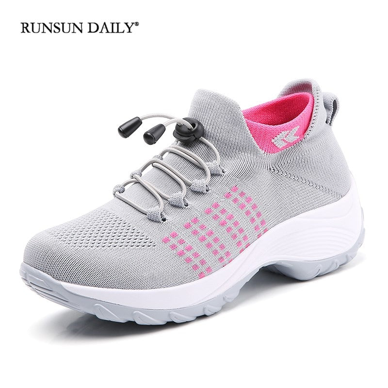 Tênis de caminhada respirável feminino