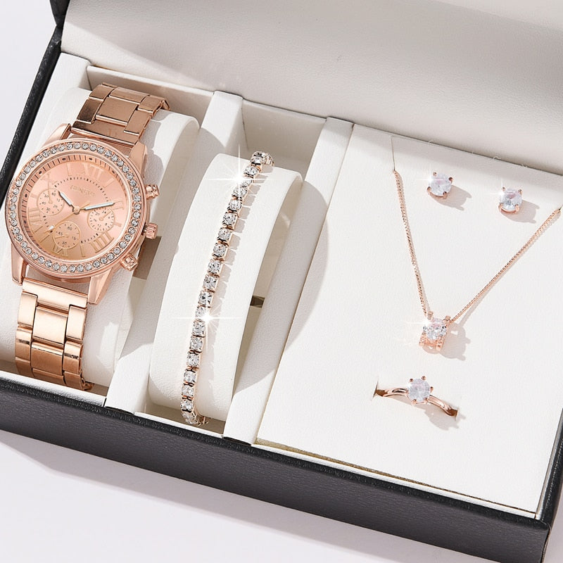 Belíssimo Conjunto de 6 peças de relógio de luxo
