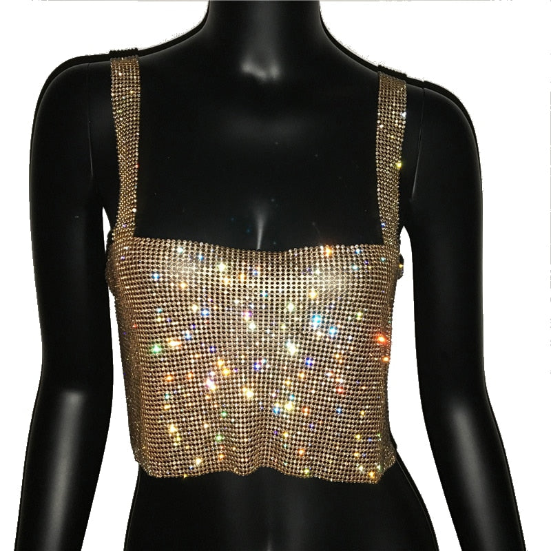 Estilosa Blusa Cropped com strass
