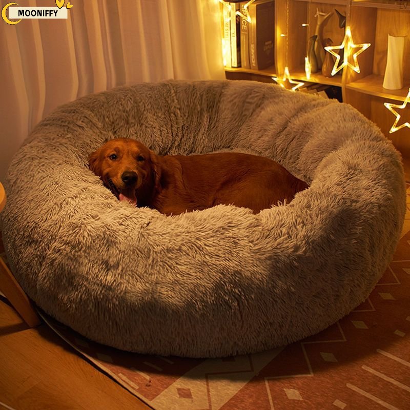 Cama para cachorros e gatos confortável redonda ultra macia
