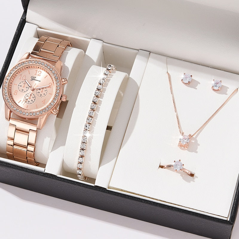 Belíssimo Conjunto de 6 peças de relógio de luxo