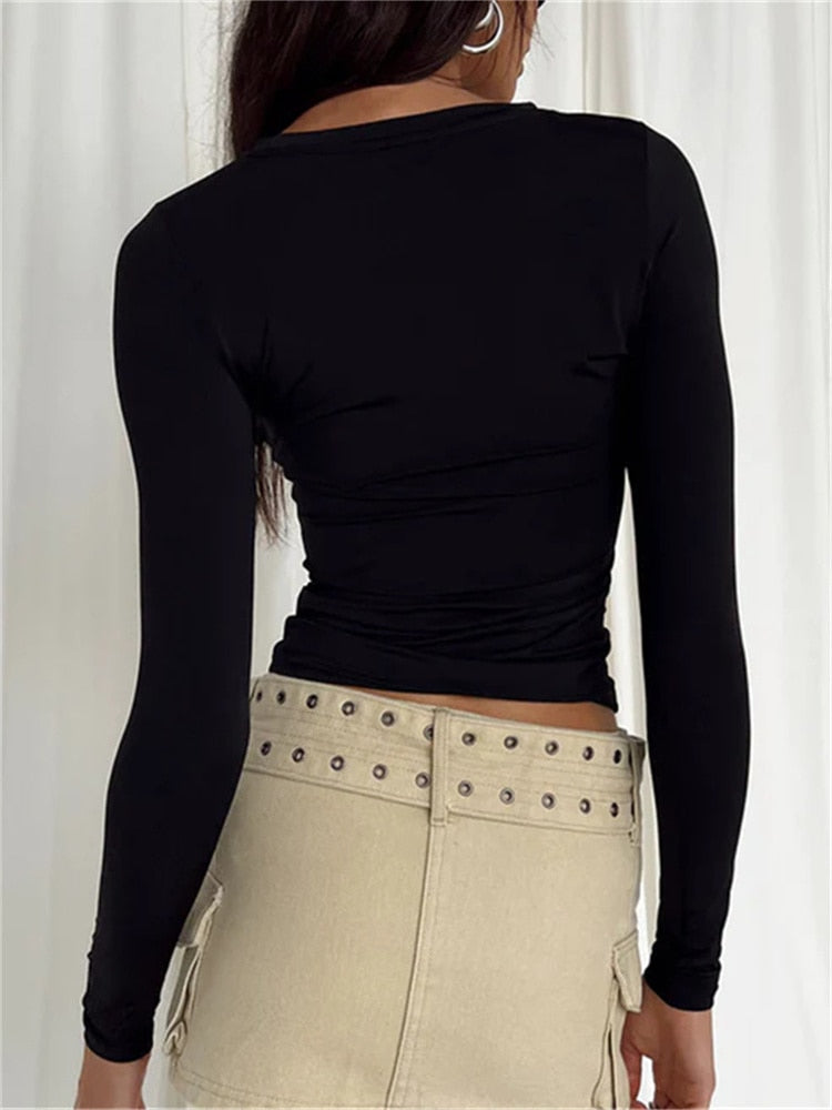 Blusa Casual Manga Longa  2023