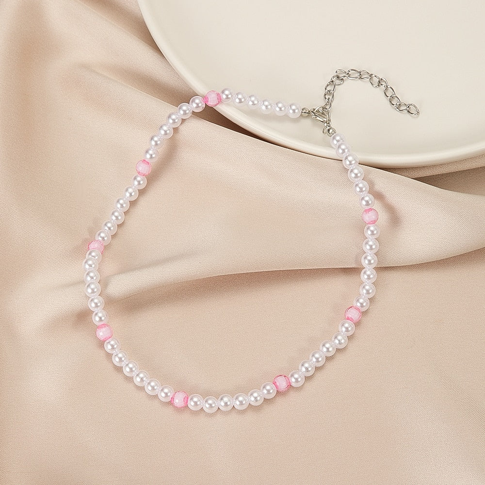 Colar de Pérolas do Amor na Moda