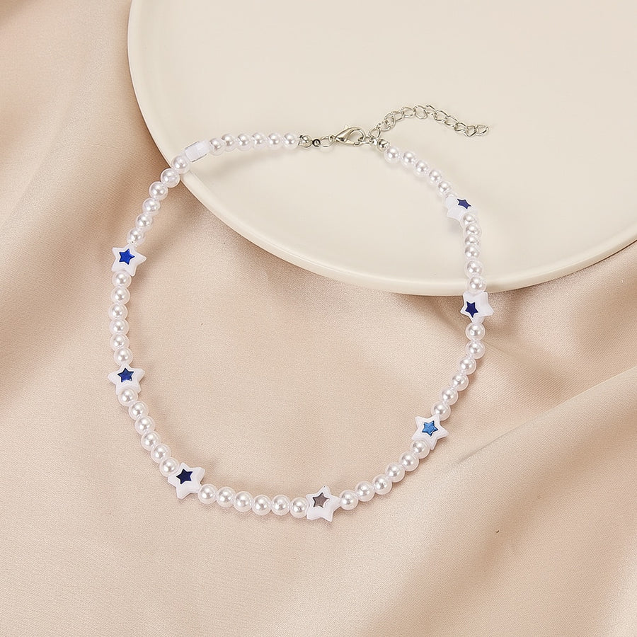 Colar de Pérolas do Amor na Moda
