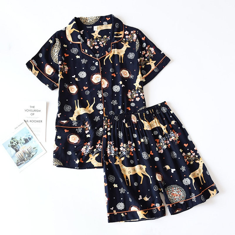 Pijama Outono/ Inverno Novo 100% viscose calças de manga comprida