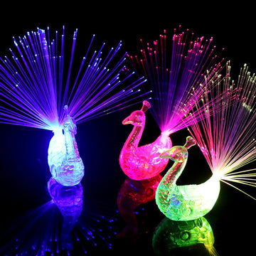 Pavão Luminoso em Led para decoração que brilham no escuro