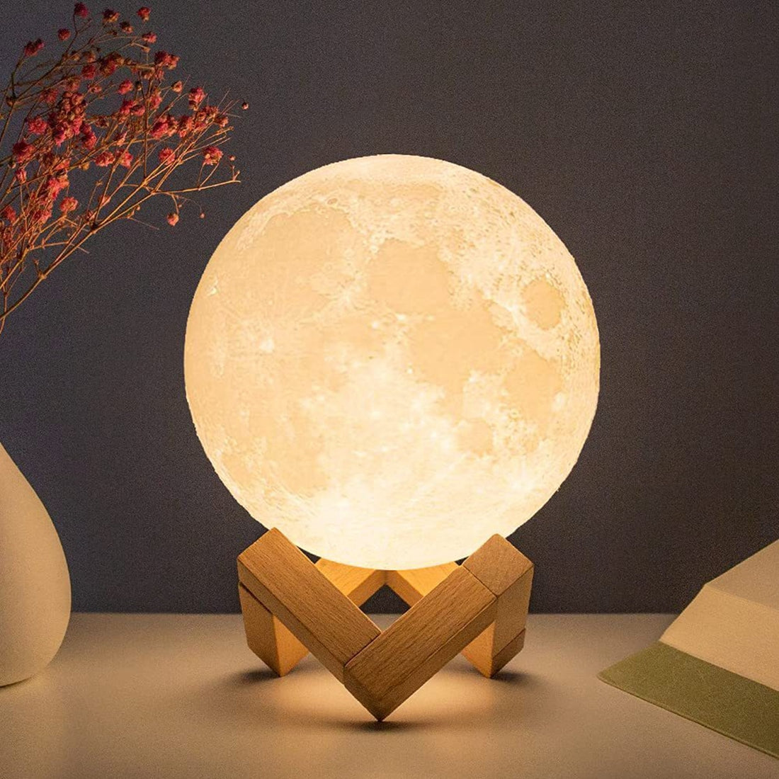 Lâmpada de lua estrelada Decoração de quarto decoração.